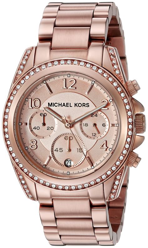 michael kors horloge roze dames plasti|michael kors rose gold.